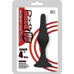 NMC Back Up 4" Πρωκτική Σφήνα with Suction Cup II 10cm Μαύρη