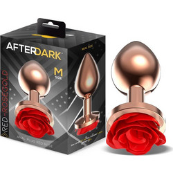 LateToBed Afterdark Rose Medium Πρωκτική Σφήνα 9.1cm Ροζ Χρυσό Κόκκινη AD-874