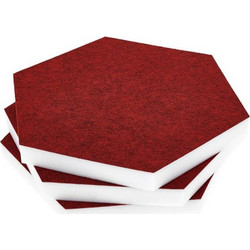 t.akustik Hexagon Melamine Ηχοαπορροφητικά Πάνελ 29x29x2.5cm 3τμχ Κόκκινο