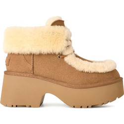 UGG New Heights Γυναικεία Μποτάκια Suede Ταμπά με Χοντρό Ψηλό Τακούνι 1171532-CHE