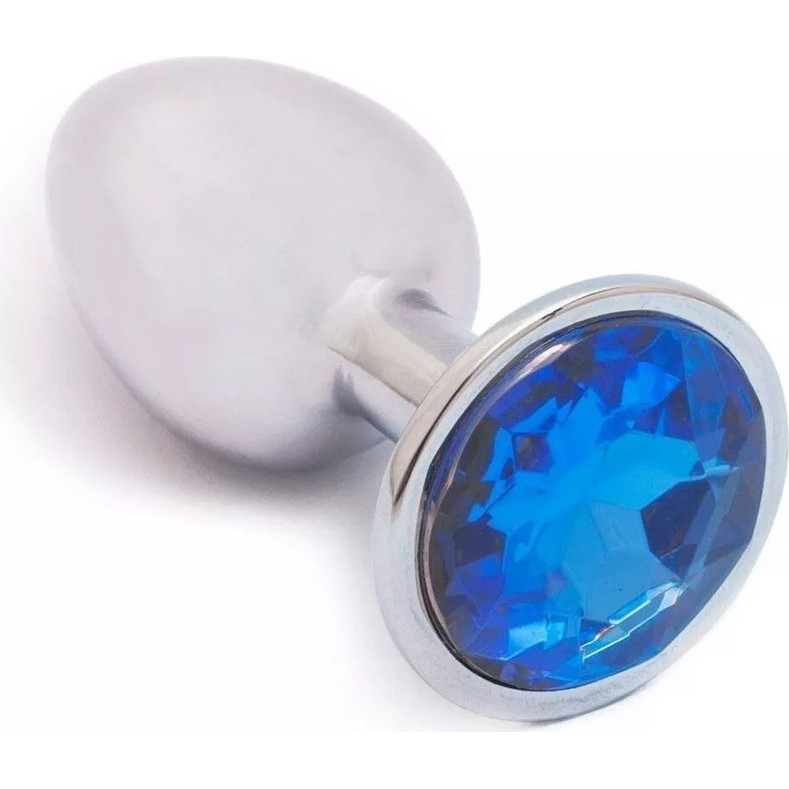 Platanomelon Pam Metal Medium Πρωκτική Σφήνα Diamond Plug Ασημί Μπλε