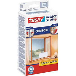 TESA Insect Stop Comfort 55918 Αυτοκόλλητη Σταθερή Σίτα Πόρτας Πλαστική 120x240cm Λευκή