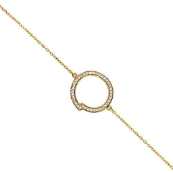 Obaku Γυναικείο Βραχιόλι Αλυσίδα από Ασήμι 925 Επιχρυσωμένο με Ζιργκόν J101BIG-17-1