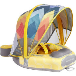 Mambobaby Βρεφικό Σωσίβιο Swimtrainer με Σκίαστρο για 6 Μηνών έως 2 Ετών Κίτρινο