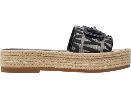 DKNY Fiona Καλοκαιρινές Γυναικείες Πλατφόρμες Χαμηλές Μαύρες Γκρι K1483276-005