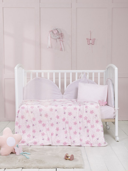 Nima Bloomie Κουβέρτα Κούνιας Fleece 110x140 Ροζ