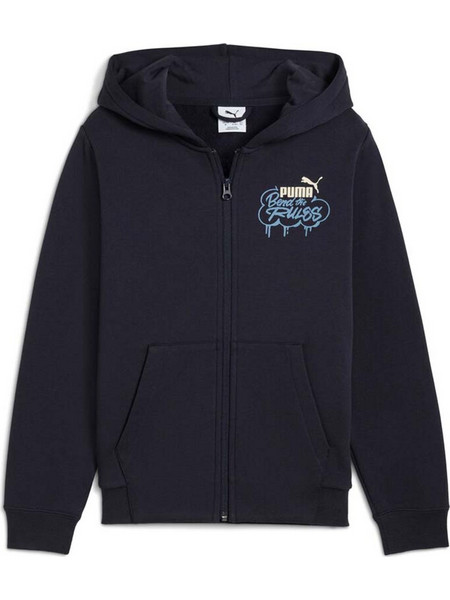 Puma Παιδική Ζακέτα Φούτερ με Κουκούλα και Φερμουάρ Navy Μπλε 688469-16