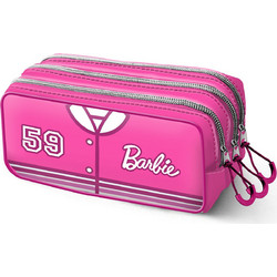 Karactermania Barbie Κασετίνα Βαρελάκι με 3 Θήκες Φούξια 06983
