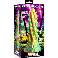 Creature Cocks Stegosaurus Spike Reptile Dildo με Βεντούζα Κίτρινο Πράσινο