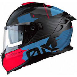 Pilot Helmets Corsair SV On Black Blue Gloss Red Κράνος Μηχανής Full Face 1550gr