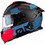 Pilot Helmets Corsair SV On Black Blue Gloss Red Κράνος Μηχανής Full Face 1550gr