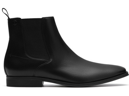 Clarks Paulton Easy Ανδρικά Chelsea Μποτάκια Δερμάτινα Μαύρα 26183387