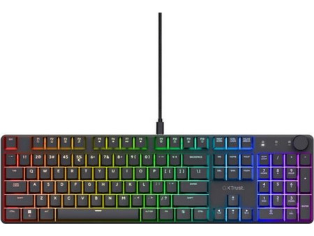 Trust GXT 866 Torix Μηχανικό Gaming Πληκτρολόγιο με Huano White Διακόπτες RGB Black