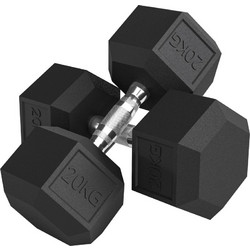 HOMCOM A91-023V01BK Εξάγωνοι Αλτήρες Σετ 2x20kg