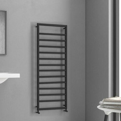 Karag Design 7 Πετσετοκρεμάστρα Μπάνιου Καλοριφέρ 1300x500mm 406kcal/h Μαύρη