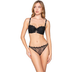 Luna Lilium Γυναικείο Sexy Brazil με Δαντέλα Μαύρο 25701