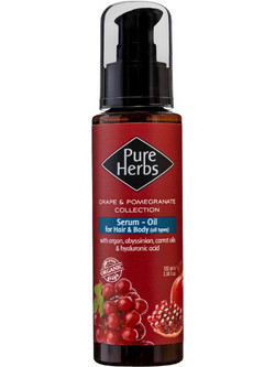 Pure Herbs Hair & Body Grape Pomegranate Serum Μαλλιών για Επανόρθωση 100ml