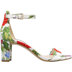 Nine West Pruce2 Γυναικεία Πέδιλα Δερμάτινα Πολύχρωμα με Χοντρό Χαμηλό Τακούνι 140