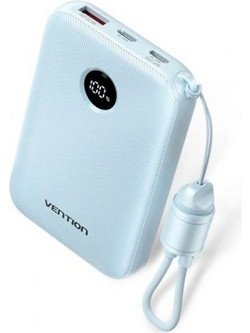 Vention FKAL0-C Power Bank 10000mAh 22.5W με Θύρα USB-A & Θύρα USB-C Power Delivery Blue