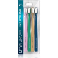 Mediblanc Silk Soft Οδοντόβουρτσες 4τμχ Ροζ Πράσινη Πορτοκαλί Μπλε