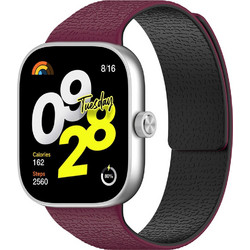 Techsuit W016 Λουράκι Σιλικόνης Wine Red / Black (Xiaomi Smart Band 9 Pro / 8 Pro / Redmi Watch 4 / Watch 5)