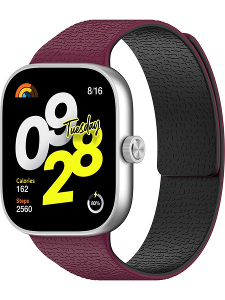 Techsuit W016 Λουράκι Σιλικόνης Wine Red / Black (Xiaomi Smart Band 9 Pro / 8 Pro / Redmi Watch 4 / Watch 5)