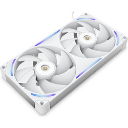 NZXT F280X Case Fan 140mm RGB με Σύνδεση 4-Pin PWM 2τμχ White