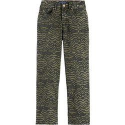 Scotch & Soda Ψηλόμεσο Γυναικείο Τζιν Παντελόνι Κανονική Εφαρμογή Χακί ULM00850S-364