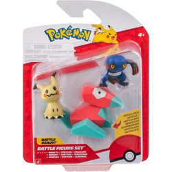 Jazwares Pokemon Mimikyu Croagunk & Porygon
