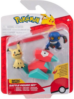 Jazwares Pokemon Mimikyu Croagunk & Porygon