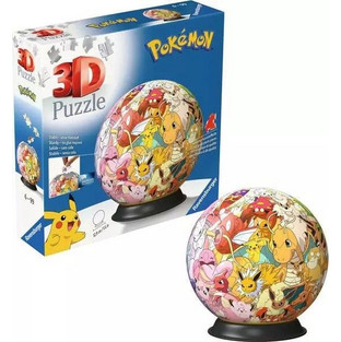 Παιδικό Puzzle Ravensburger 3D Ball Pokemon Multicharacter 72 Κομμάτια