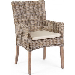 Bizzotto Manoel Καρέκλα Κήπου Rattan Μπεζ 0671151