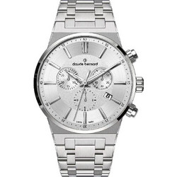 Claude Bernard Neo 1973 Ανδρικό Ρολόι Χρονογράφος με Ασημί Μεταλλικό Μπρασελέ 102653MAIN