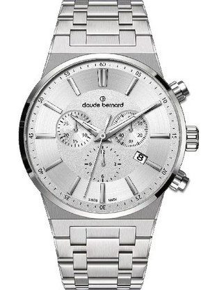 Claude Bernard Neo 1973 Ανδρικό Ρολόι Χρονογράφος με Ασημί Μεταλλικό Μπρασελέ 102653MAIN