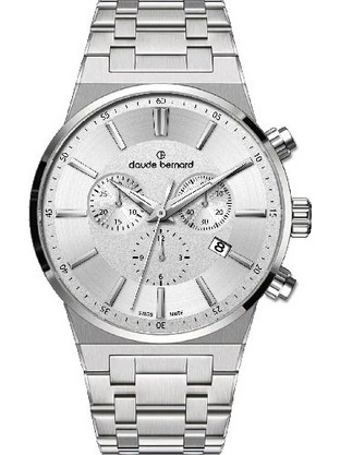 Claude Bernard Neo 1973 Ανδρικό Ρολόι Χρονογράφος με Ασημί Μεταλλικό Μπρασελέ 102653MAIN