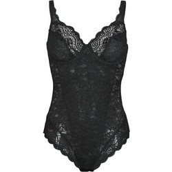 Triumph AMOURETTE Γυναικείο Κορμάκι Slip με Τιραντάκι & Δαντέλα Μαύρο 10152690-0004
