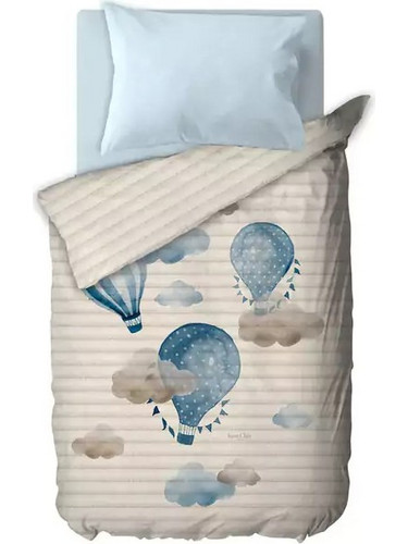 Saint Clair Παιδικό Κουβερλί Μονό Microfiber 160x220 Air Balloon Μπεζ