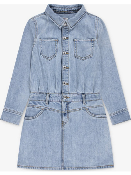 Levi's Παιδικό Φόρεμα Τζιν Γαλάζιο 3EN476-LC3