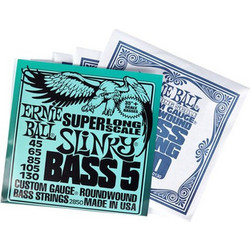 Ernie Ball SuperLong 2850 Σετ 5 Χορδές Ηλεκτρικού Μπάσου 45-130"