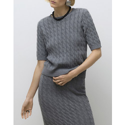 Vero Moda Γυναικεία Πλεκτή Μπλούζα Ανθρακί 10312356