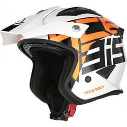 Acerbis Aria White Orange Κράνος Μηχανής Jet 1250gr