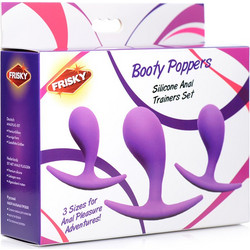 XR Brands Frisky Booty Poppers Σετ Πρωκτικές Σφήνες Μωβ 3τμχ 848518036681