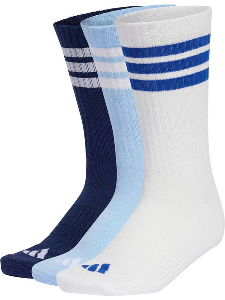 Adidas Ανδρικές Κάλτσες Ψηλές Navy Μπλε Γαλάζιες Μπεζ 3Pack KC9642