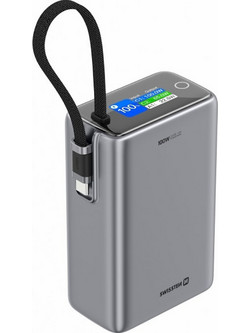 Swissten 22013977 Power Bank 25000mAh 100W με 2 Θύρες USB-A Grey