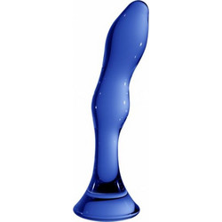 Shots Chrystalino Handblown Glass Gallant Πρωκτικό Dildo 18cm Μπλε