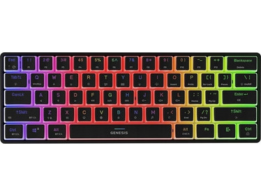 Genesis Thor 660 G2 Ασύρματο Μηχανικό Gaming Πληκτρολόγιο 60% με Gateron Red Διακόπτες RGB Black