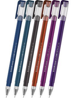 ErichKrause G-Cube Stick Metallic Σετ Στυλό Gel 1mm Πολύχρωμο 6τμχ 61307