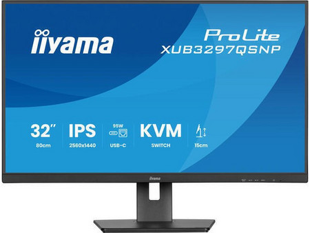 iiyama ProLite XUB3297QSNP-B1 IPS Monitor 32" 2560x1440 QHD 100Hz 1ms