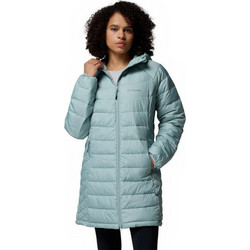 Columbia Powder Lite II Γυναικείο Μπουφάν Χειμωνιάτικο Puffer Μακρύ Γαλάζιο 2089371-461