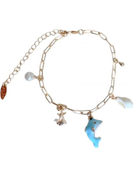 RO Accessories Γυναικείο Βραχιόλι Αλυσίδα Xρυσό BR113
